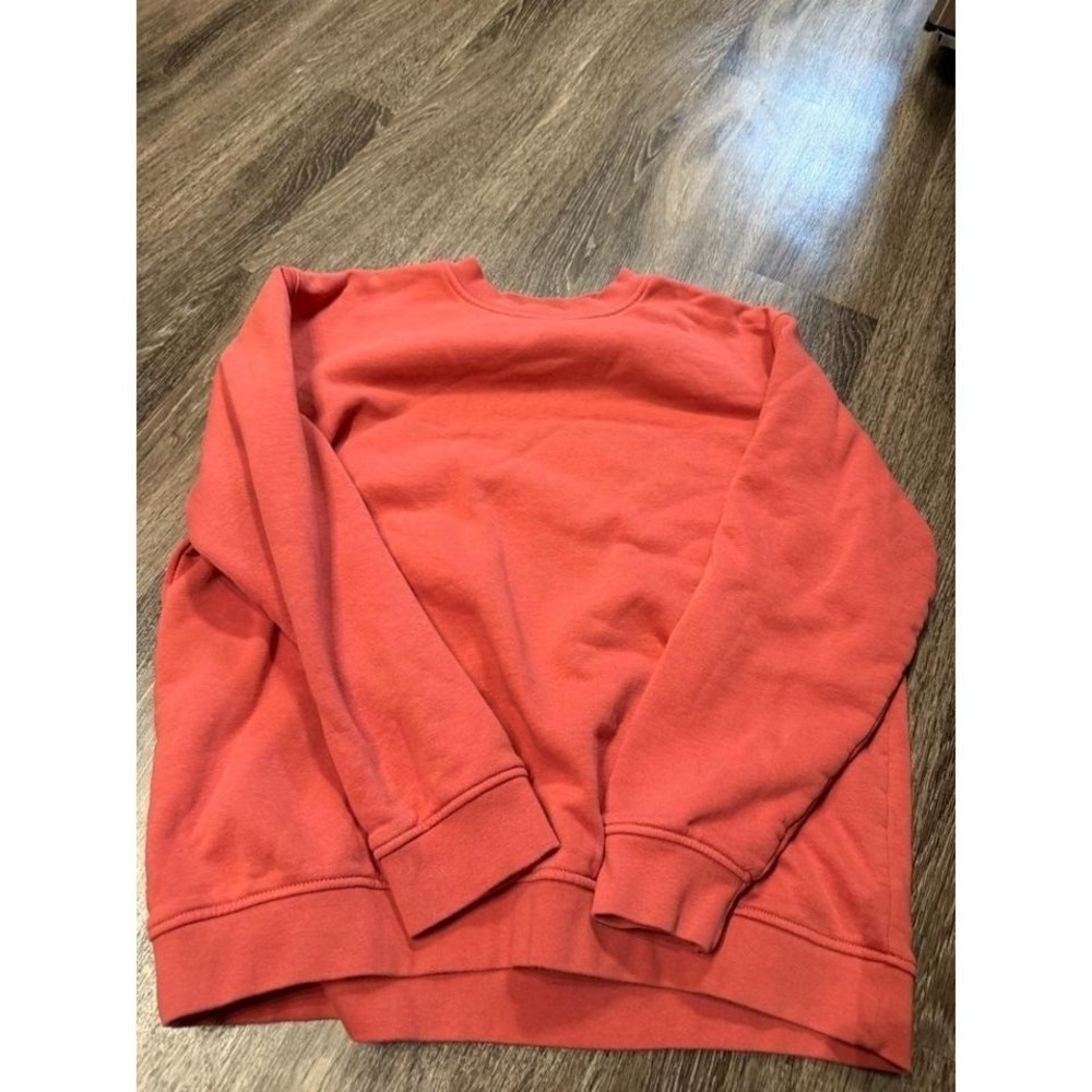 Dunnes Stores Mens Relaxed Fit Crewneck Sweatshirt Coral Pink Large Pullover